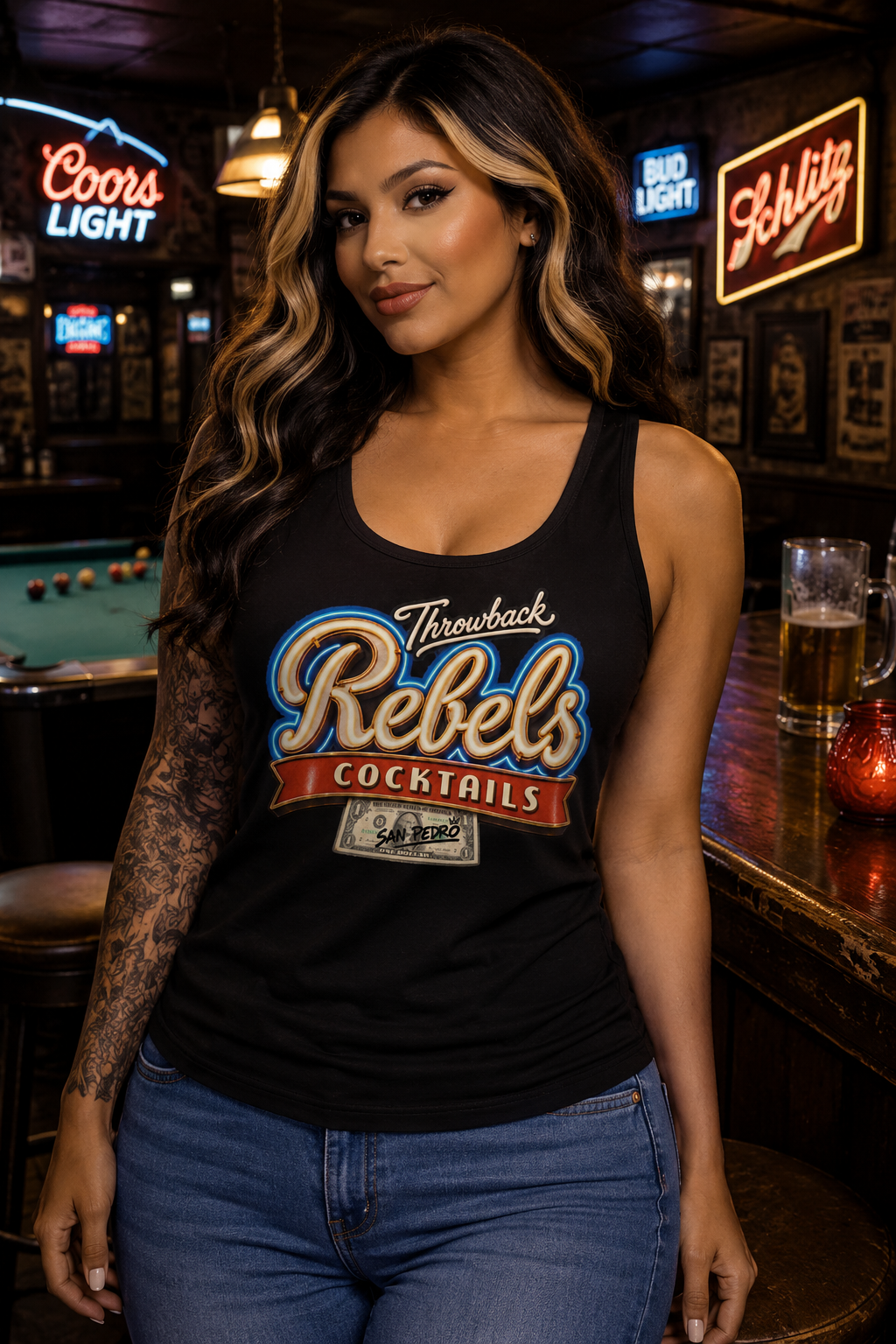 TBack Rebels Racerback